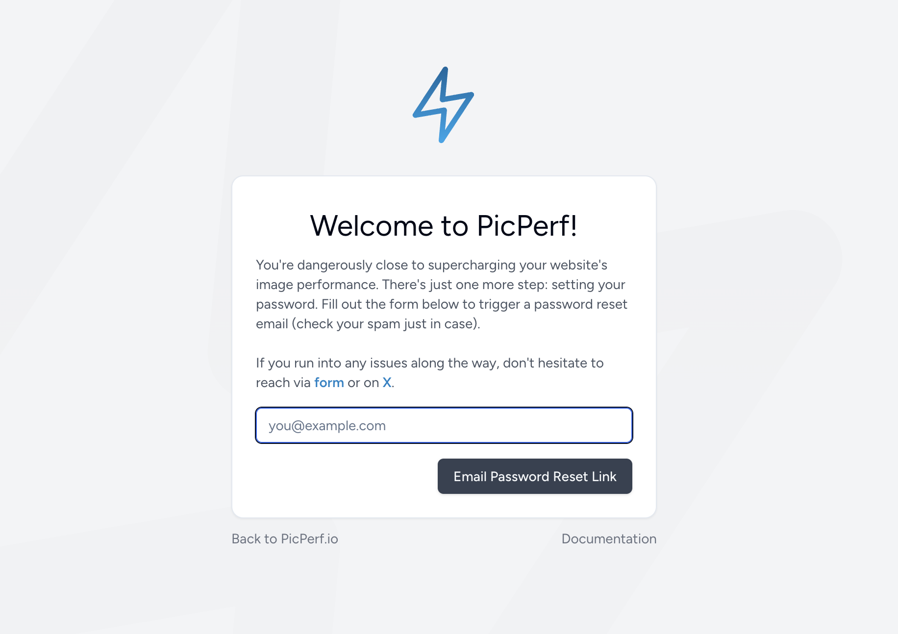 reset password