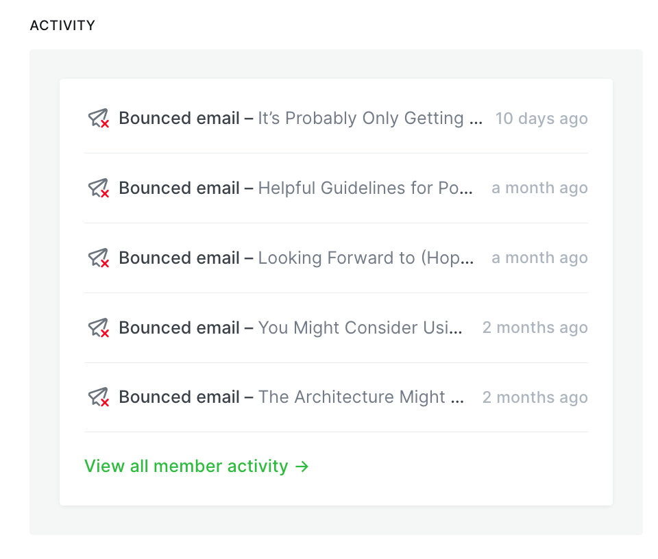 bounced email list