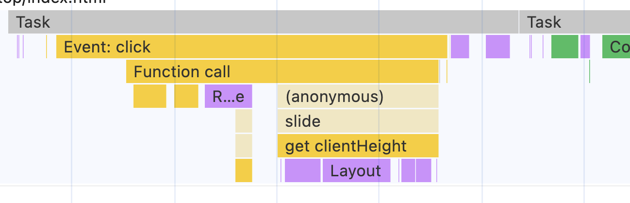 main thread activity for old-school approach