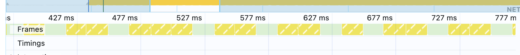 partially-presented frames in the flame chart