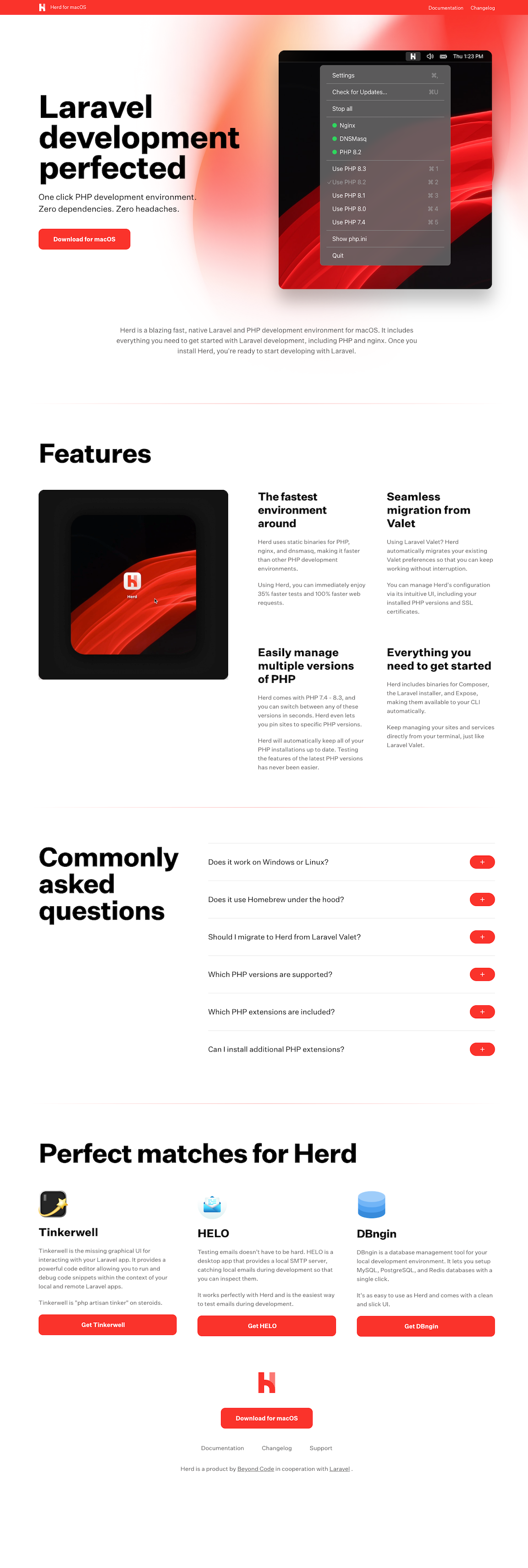 herd.laravel.com screenshot