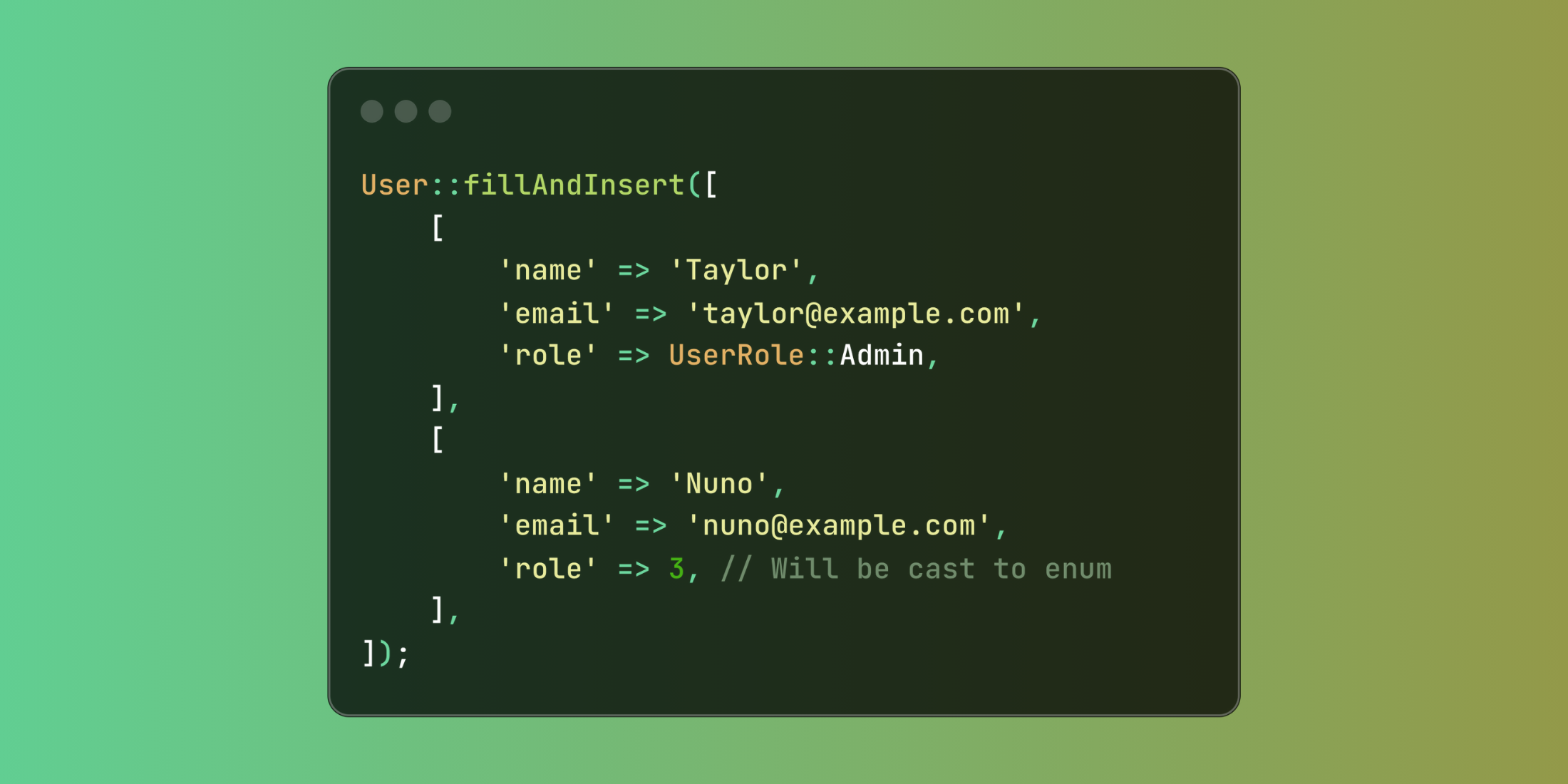Streamline Mass Insertions with Laravel's fillAndInsert() Method