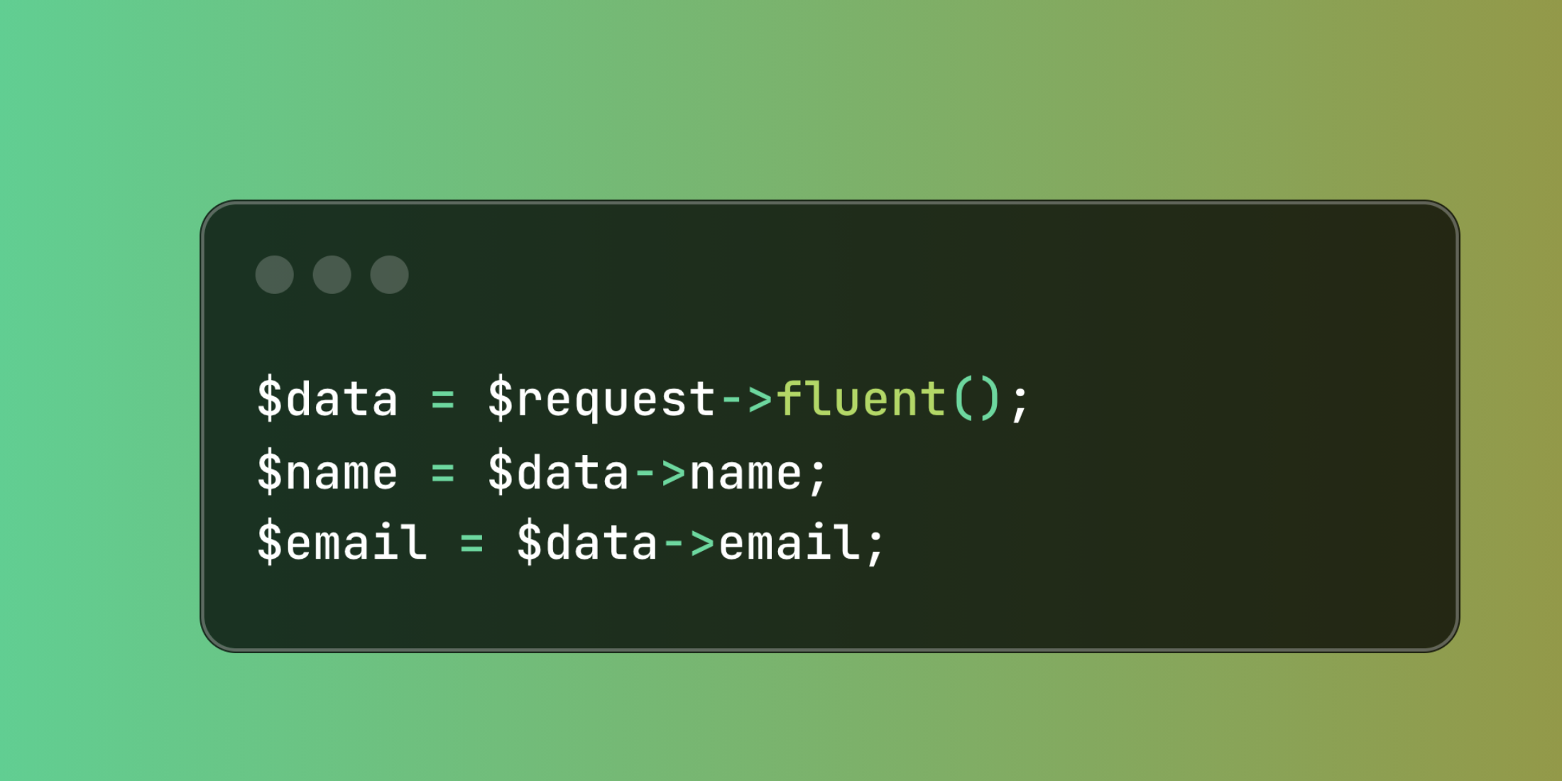 Streamlined Request Data Handling Using Laravel's fluent Method