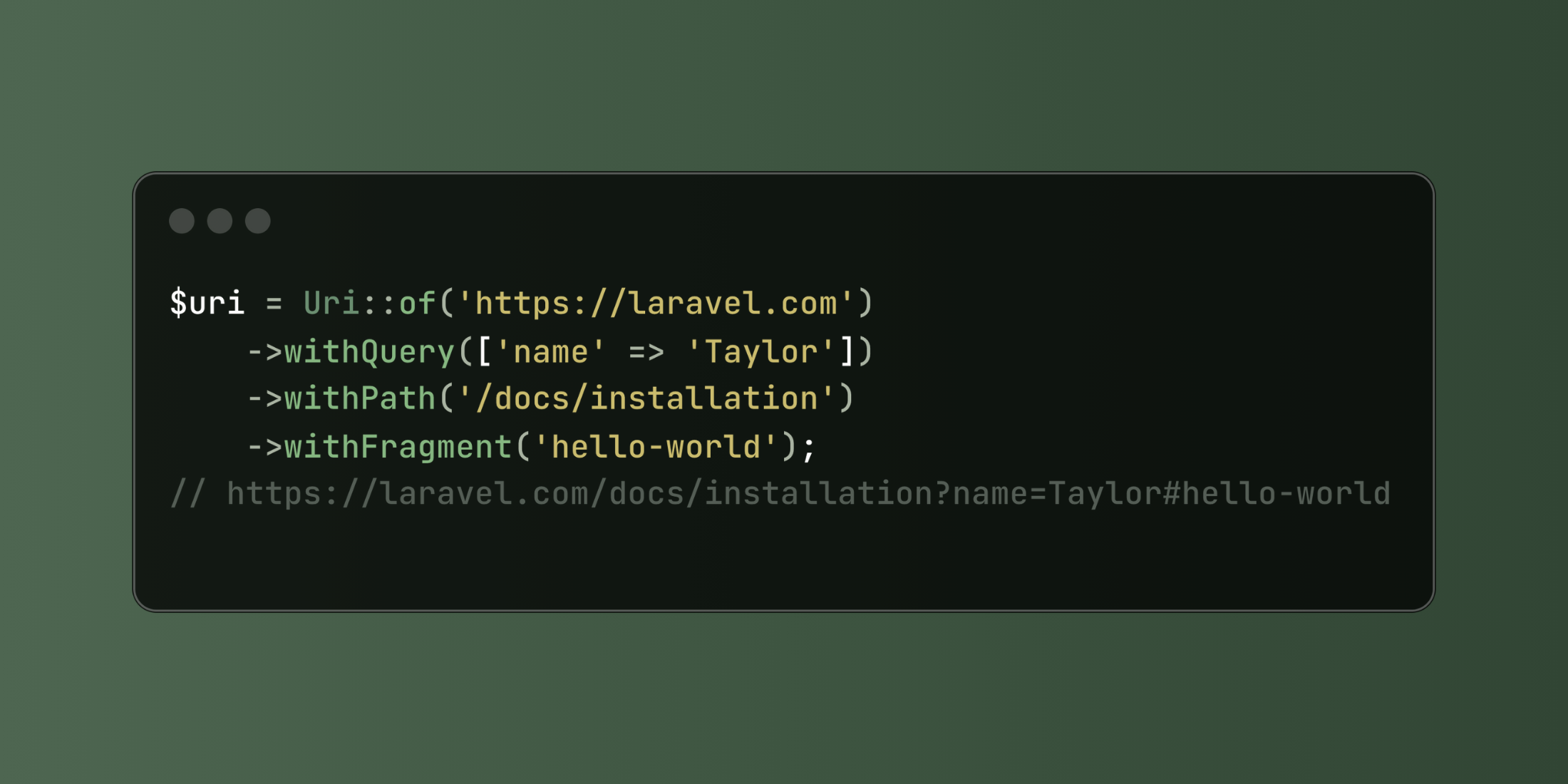 Working with Laravel's Uri Class for Enhanced URL Manipulation