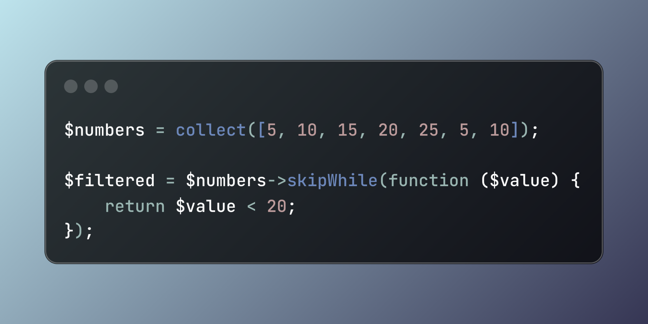 Conditional Collection Skipping with Laravel's skipWhile Method