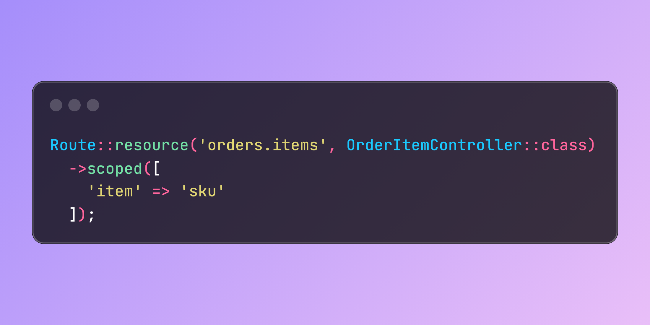 Laravel Scoped Route Binding for Nested Resource Management