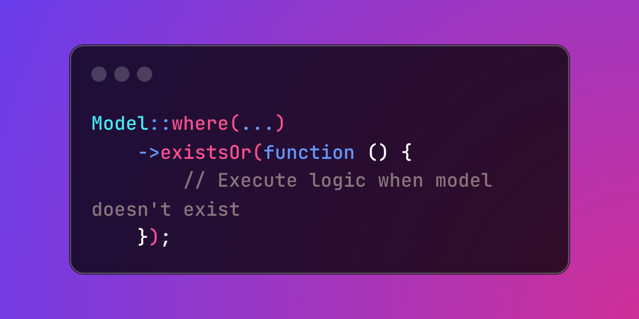 Handle Missing Models Gracefully with Laravel's existsOr Method