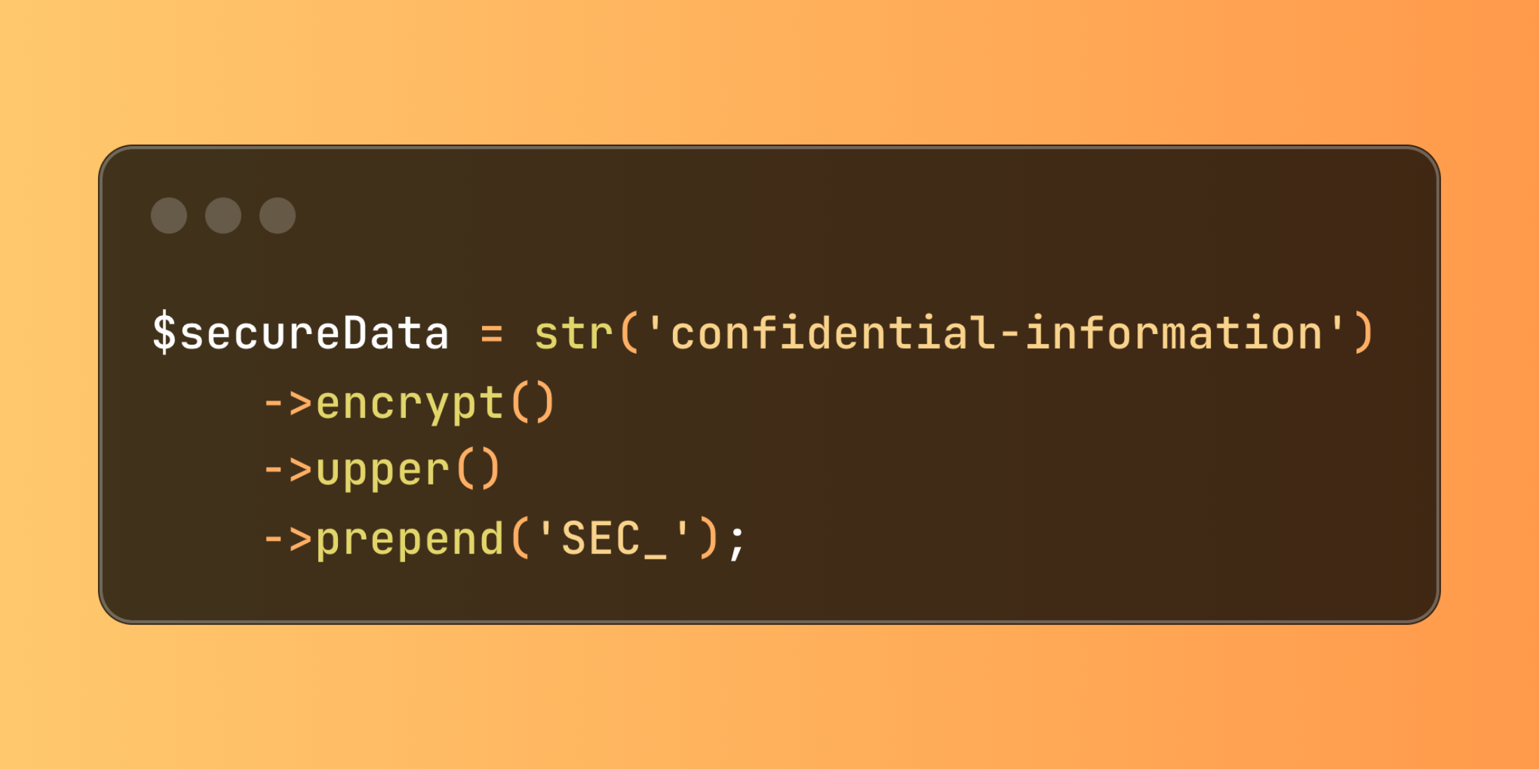 Streamlined String Encryption with Laravel's Fluent Methods