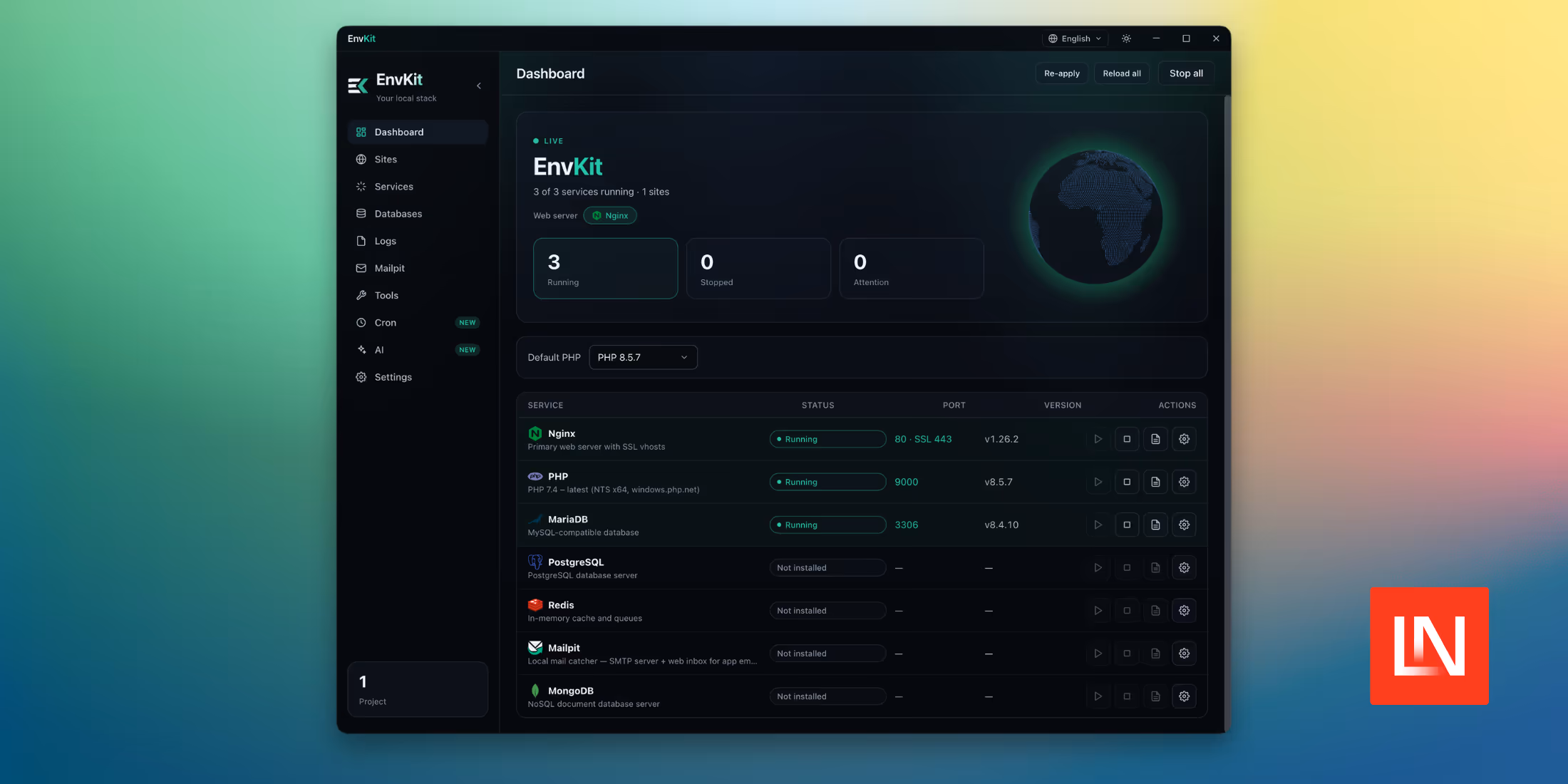 EnvKit: A Local Development Stack for Laravel on Windows and macOS image