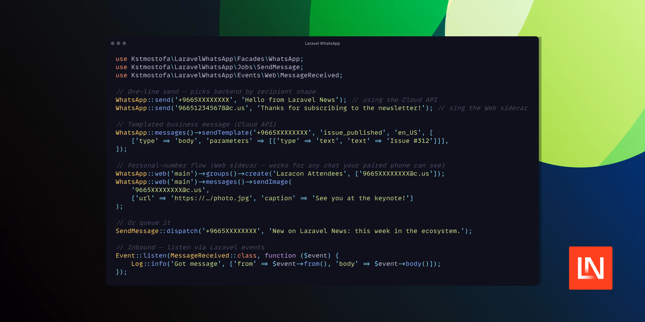 Laravel WhatsApp: Two Backends Behind One Facade image