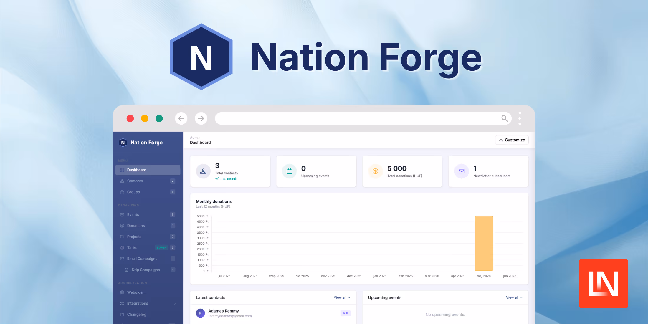 NationForge: A Self-Hosted Admin Panel for Civic Organizations image