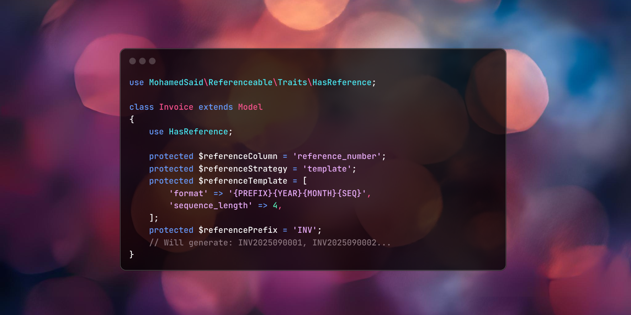 Customizable reference numbers for your models with Referenceable