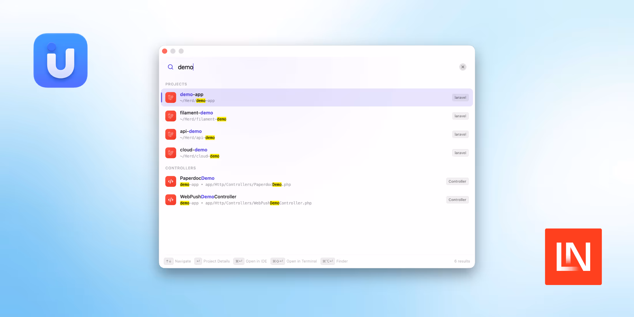 Uvora: A macOS Menu Bar App for Finding Laravel Projects image