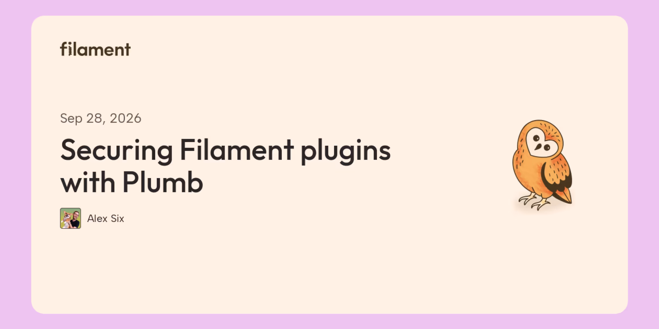 Securing Filament plugins with Plumb image