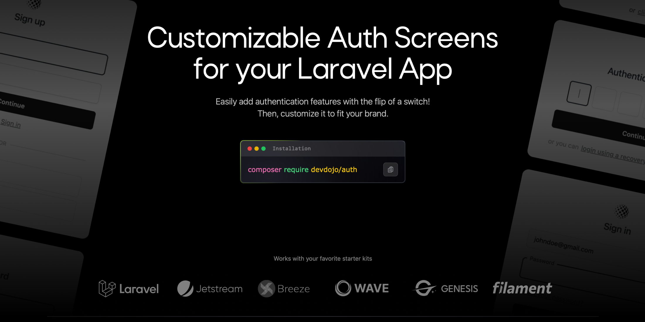 Auth Screens for Your Laravel Apps image