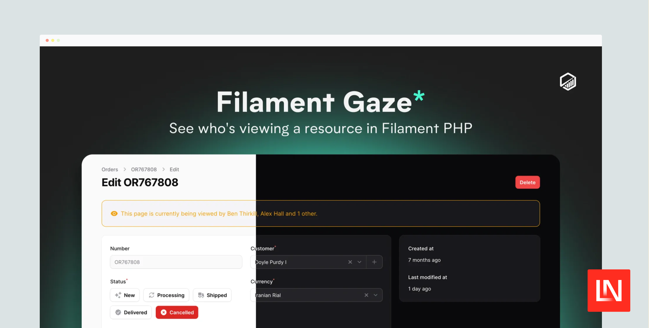 Filament Gaze: Show When Multiple Users View the Same Resource image