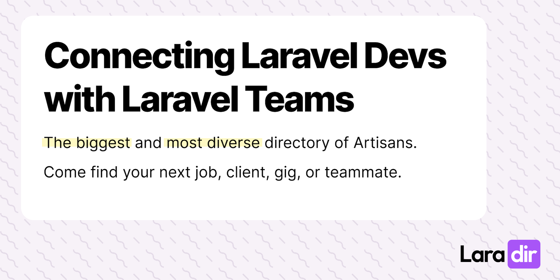 Laradir: The Laravel developer directory gets a new home