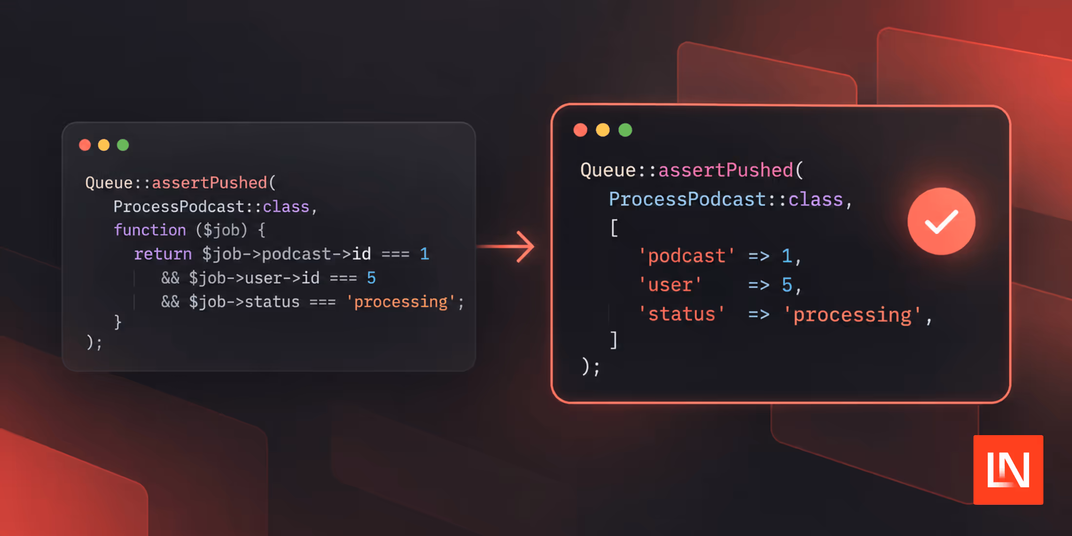 Laravel Fake Assertions Now Accept Property Arrays image