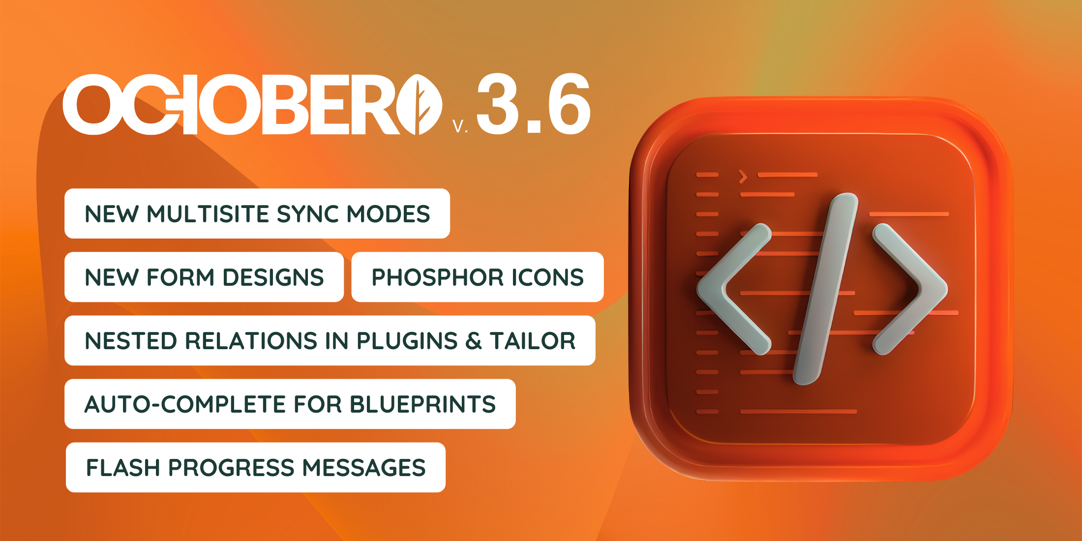 October CMS v3.6 Ships Today, Full of New Features