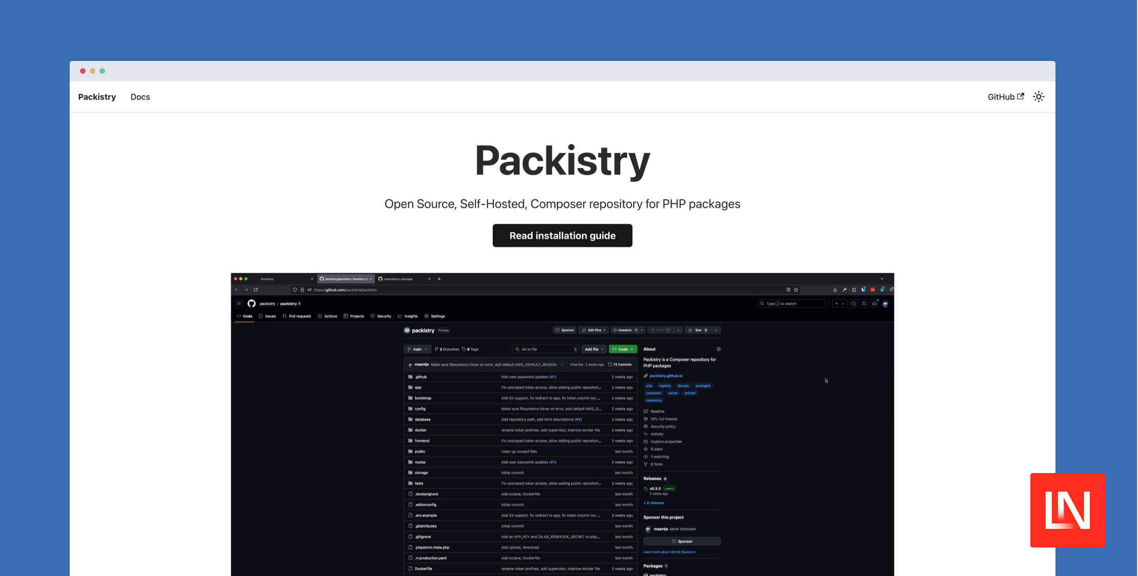 Packistry is a Self-hosted Composer Repository Made with Laravel