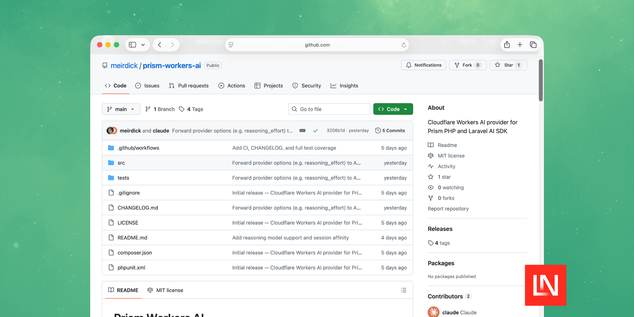 Prism Workers AI — A Cloudflare Workers AI Provider for Prism PHP image
