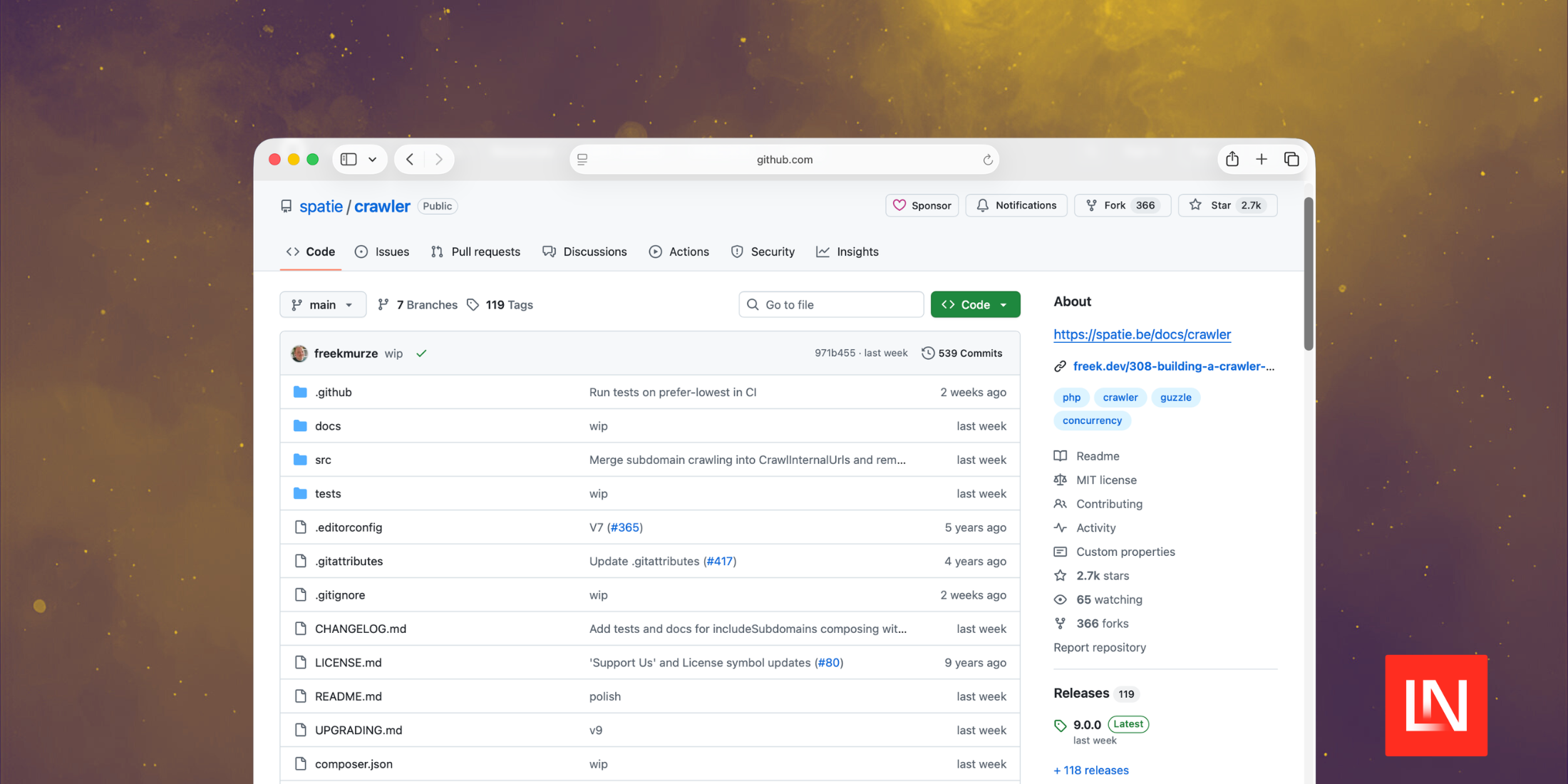 A PHP Package for Concurrent Website Crawling image