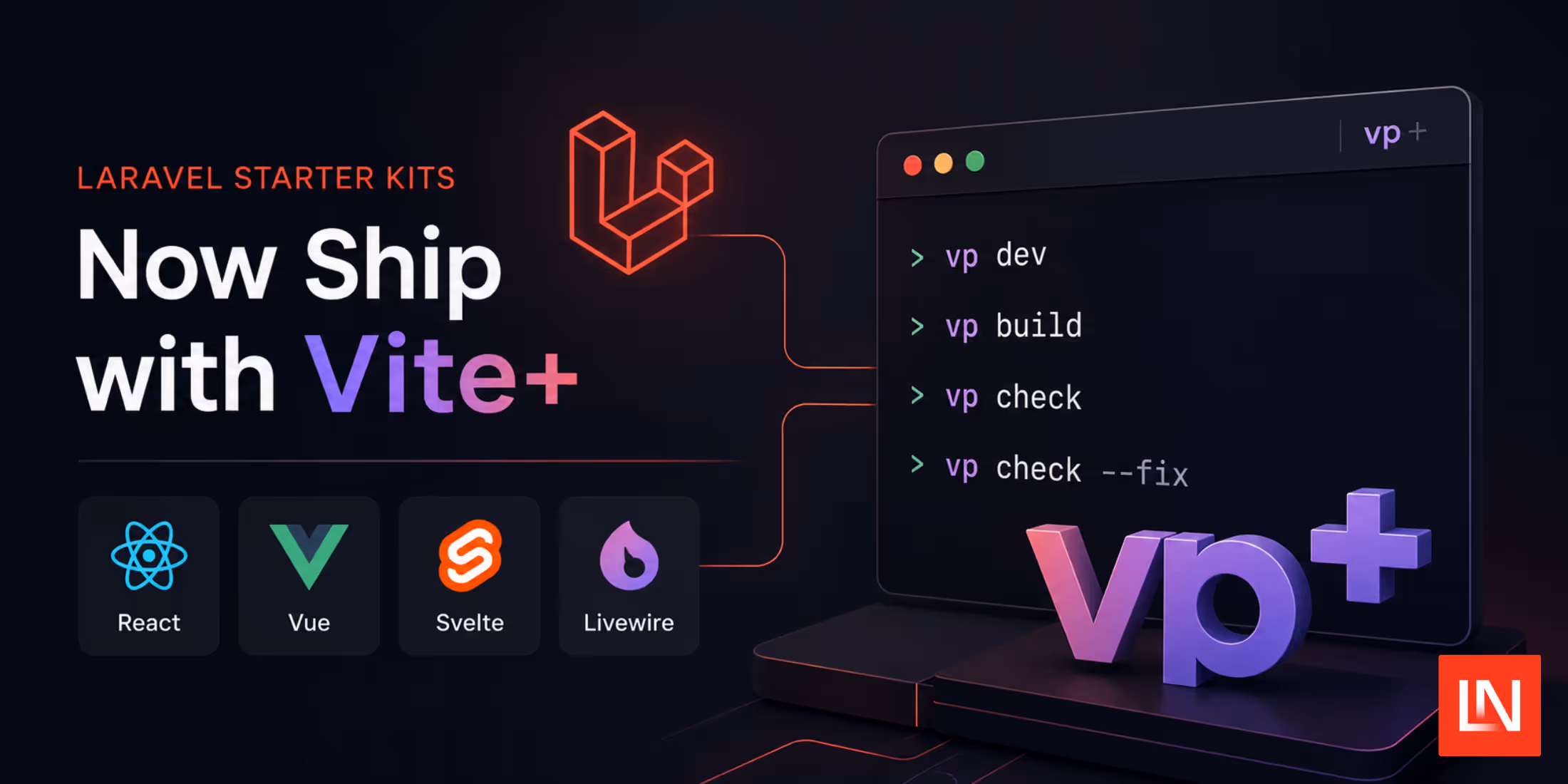 Laravel Starter Kits Now Ship with Vite+ image