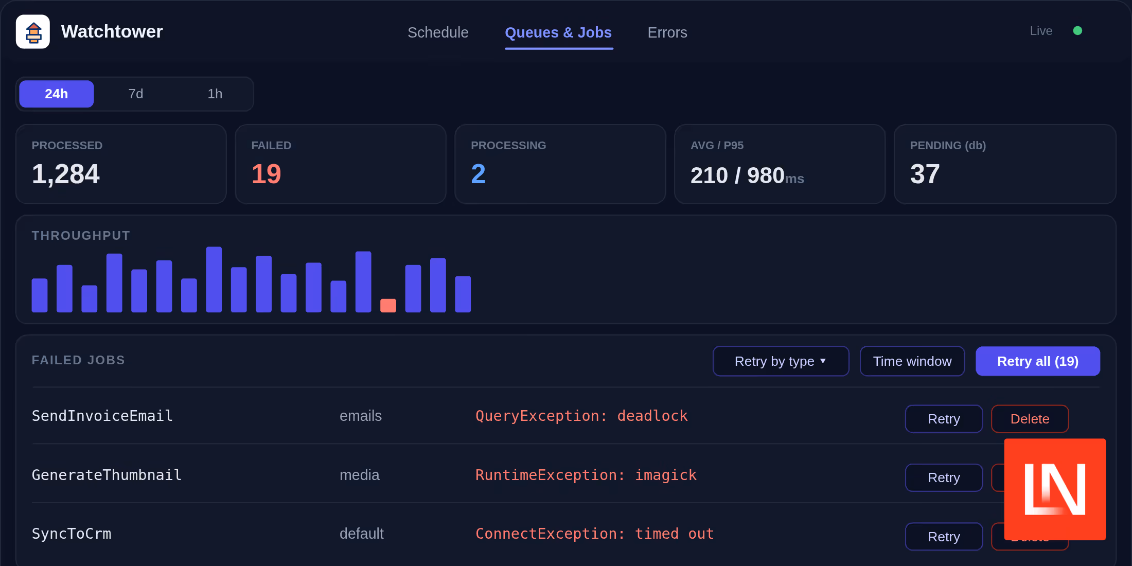 Monitor and Control Schedules, Queues, and Errors in Laravel with Watchtower image