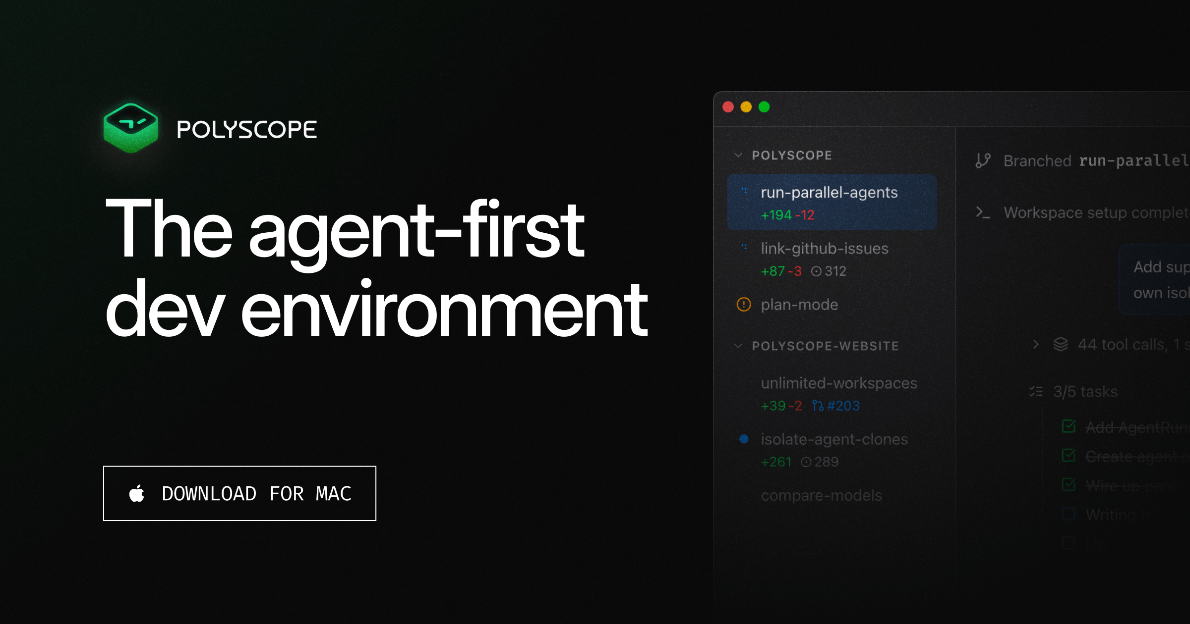 The agent-first dev environment for Laravel image