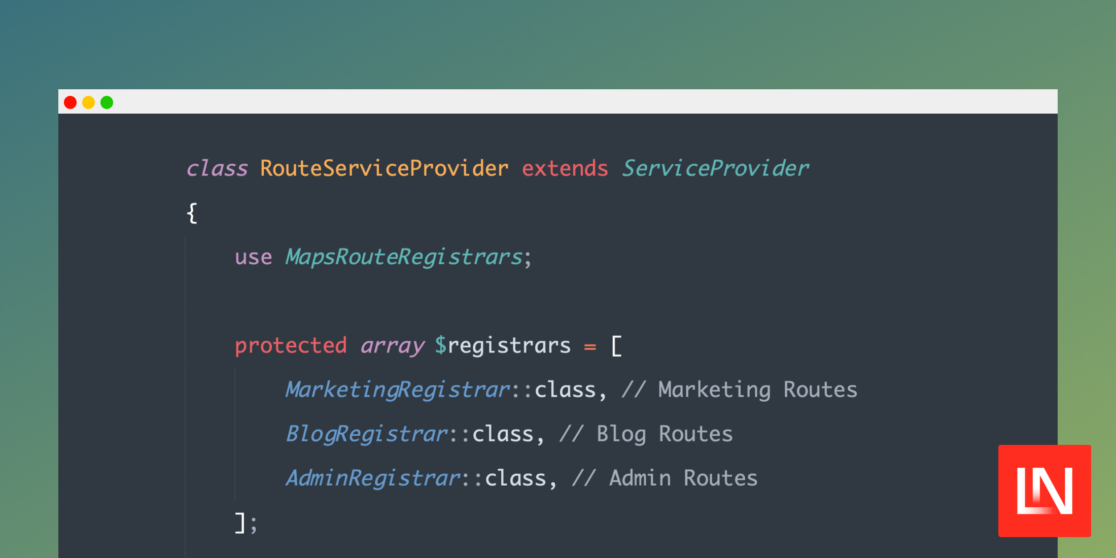 Using Route Registrars in your Laravel application image