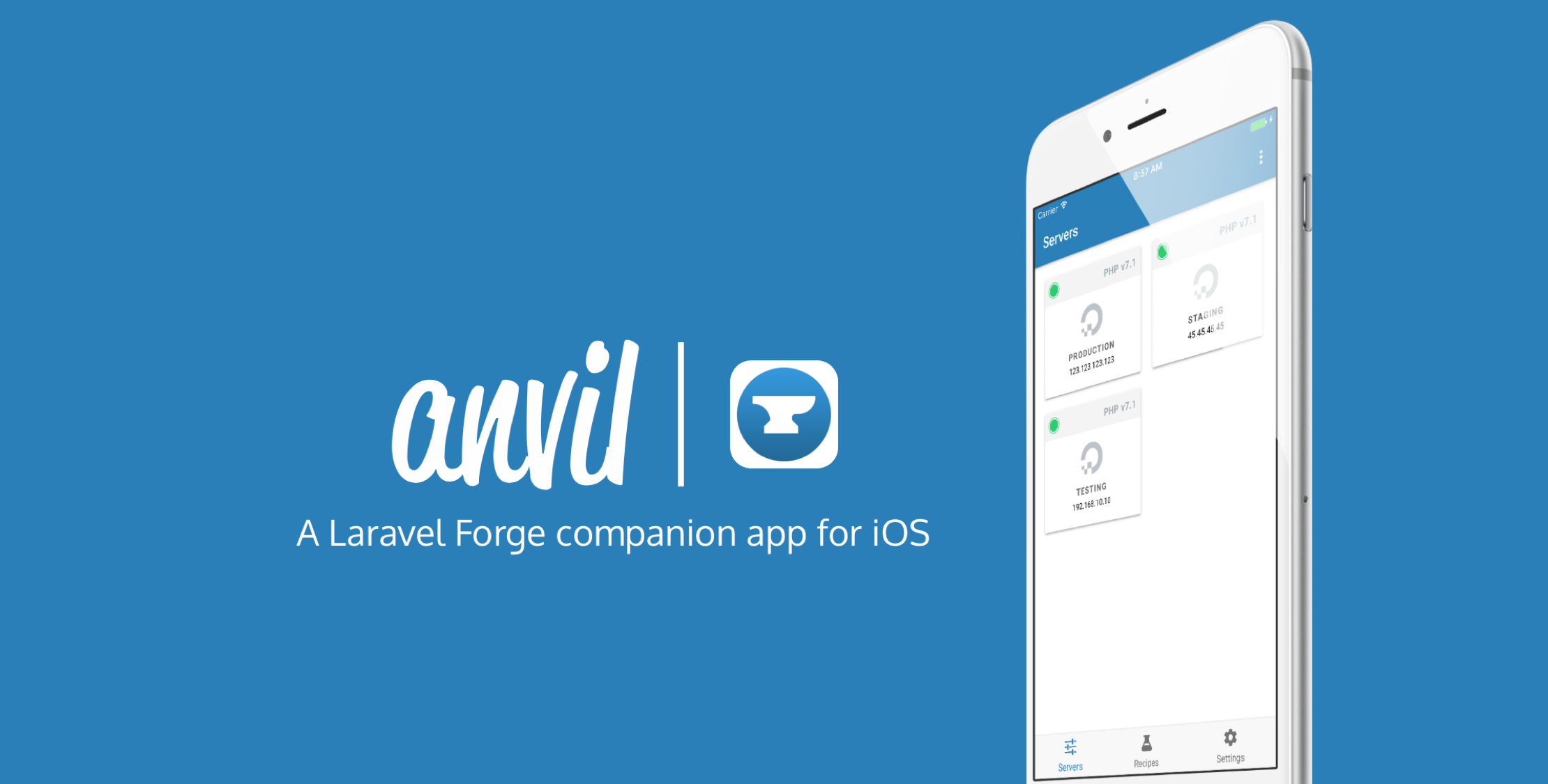 Manage your Laravel Forge Servers from iOS with Anvil image