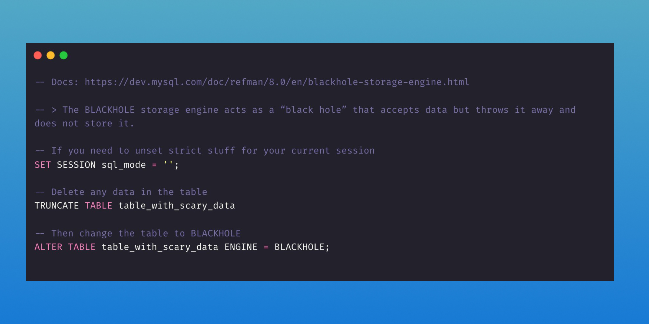 Safer Staging Environments with Blackhole Storage image