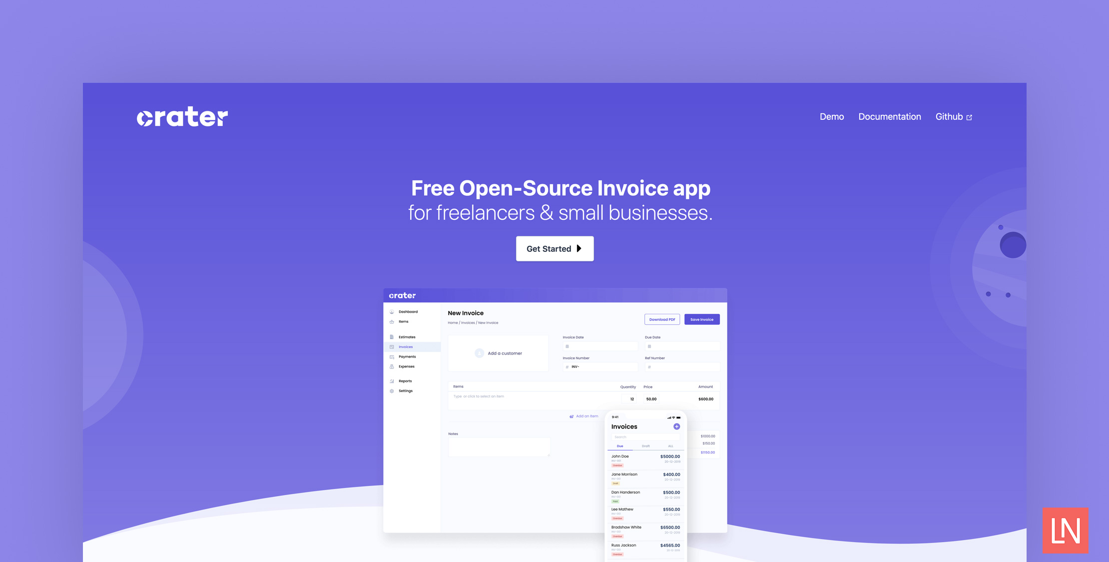 Crater: Open-Source Laravel Invoicing App image
