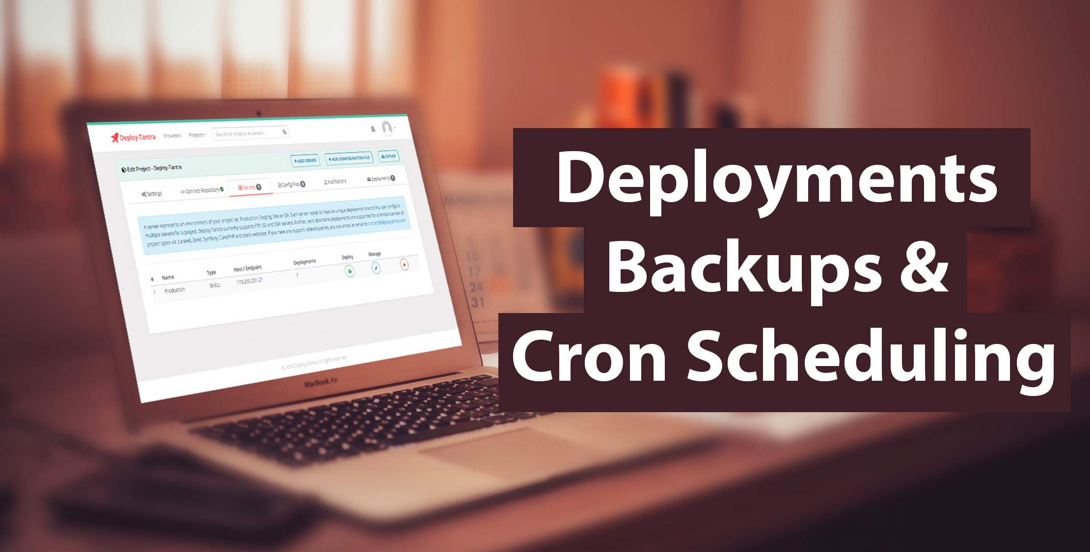 Deployments, Backups and Cron Scheduling (sponsor) image