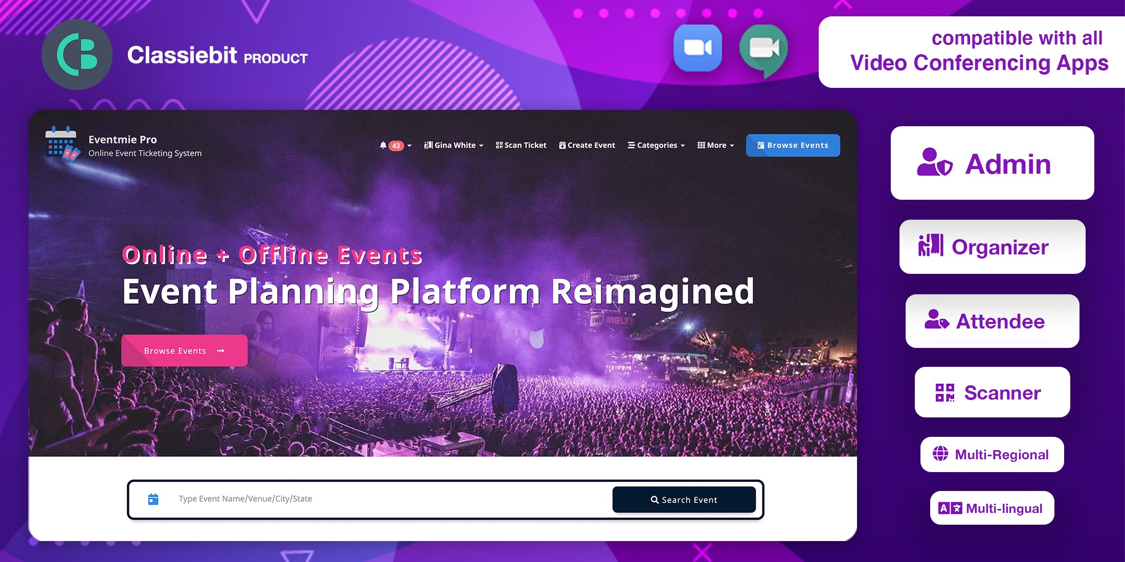 Eventmie Pro: Multi-Organization Online Event Ticketing Platform image