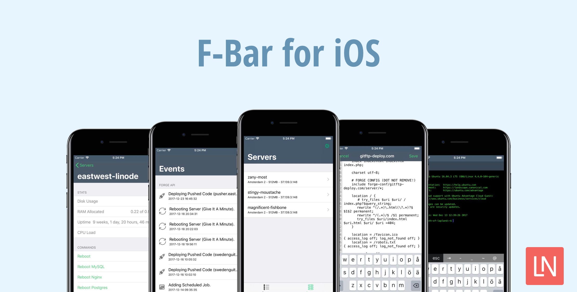 Announcing F-Bar for Laravel Forge on iOS image