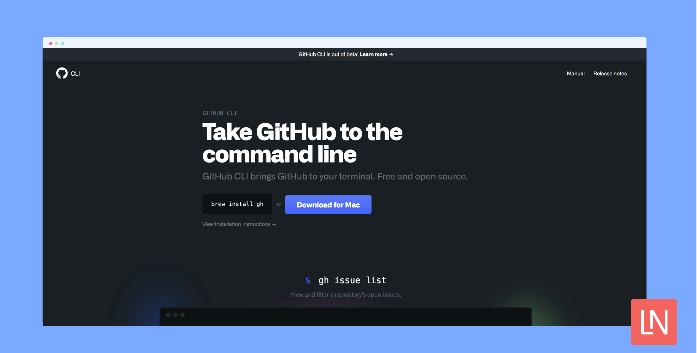GitHub CLI 1.0 Released image