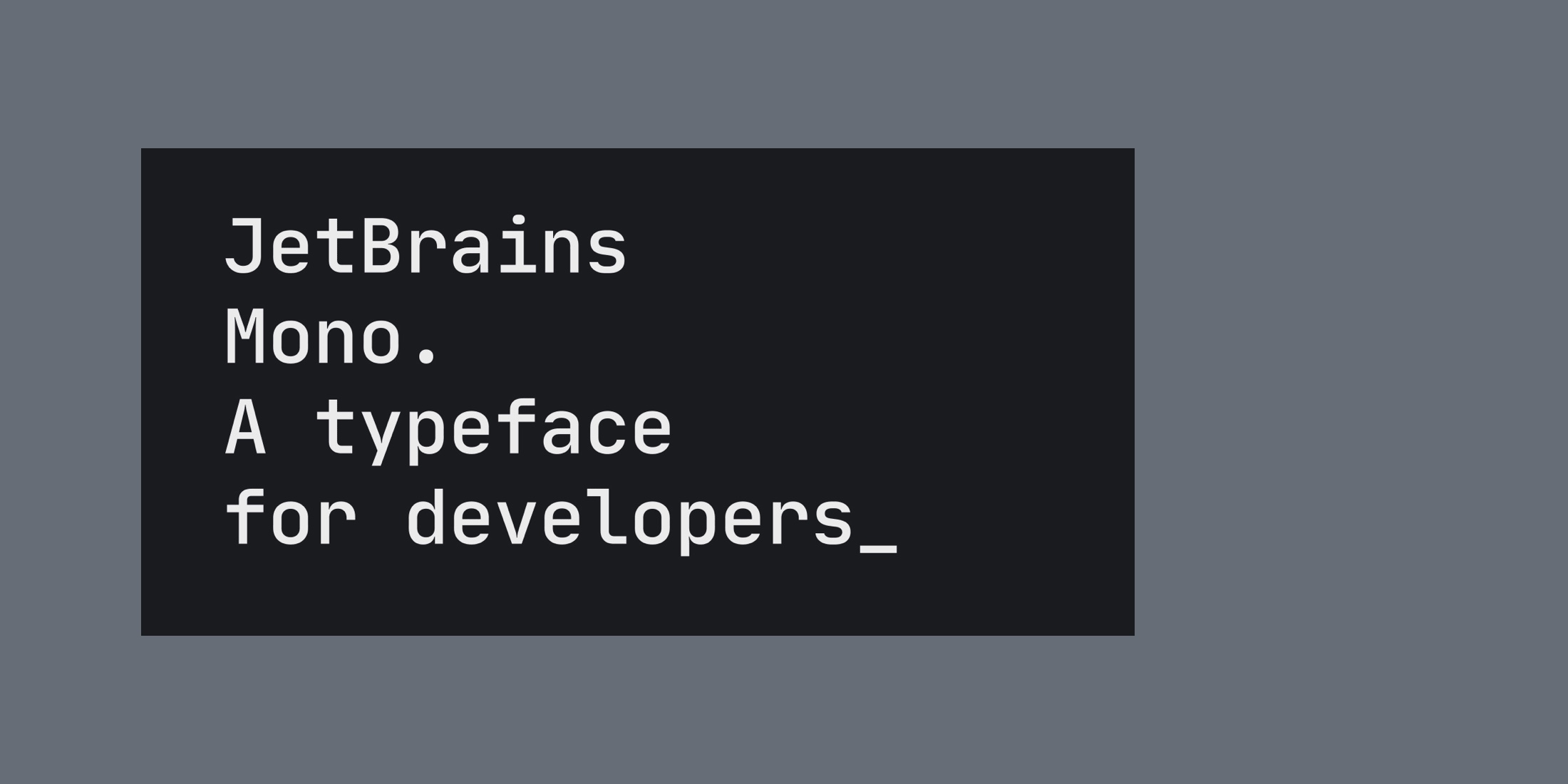 JetBrains Mono – a new typeface made for developers image