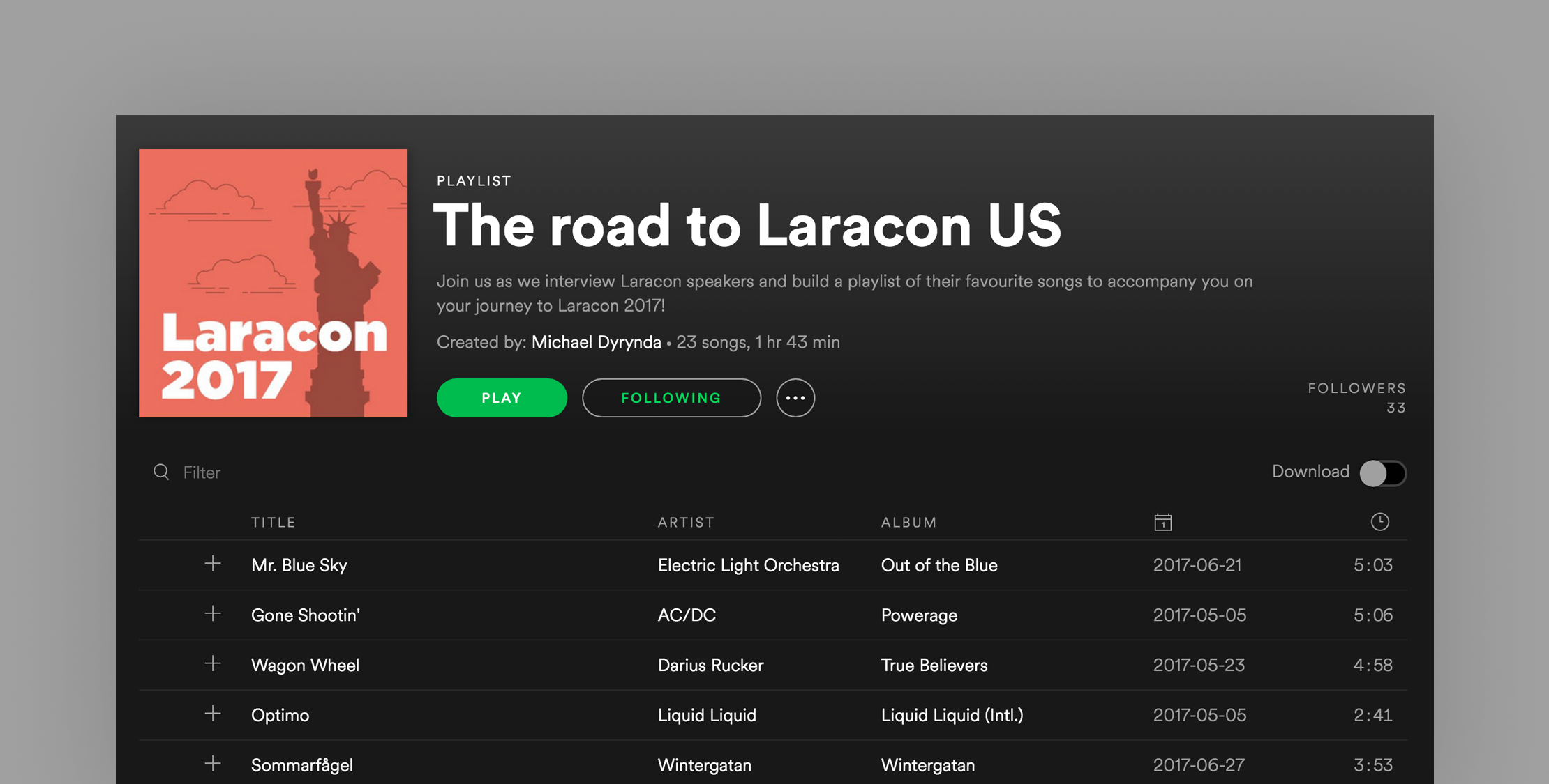 The Road To Laracon Soundtrack image