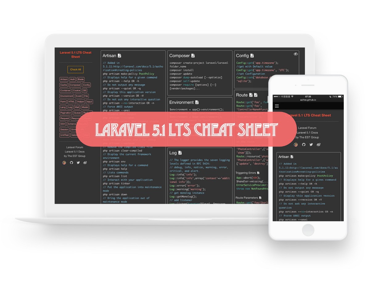 Laravel Cheat Sheet image