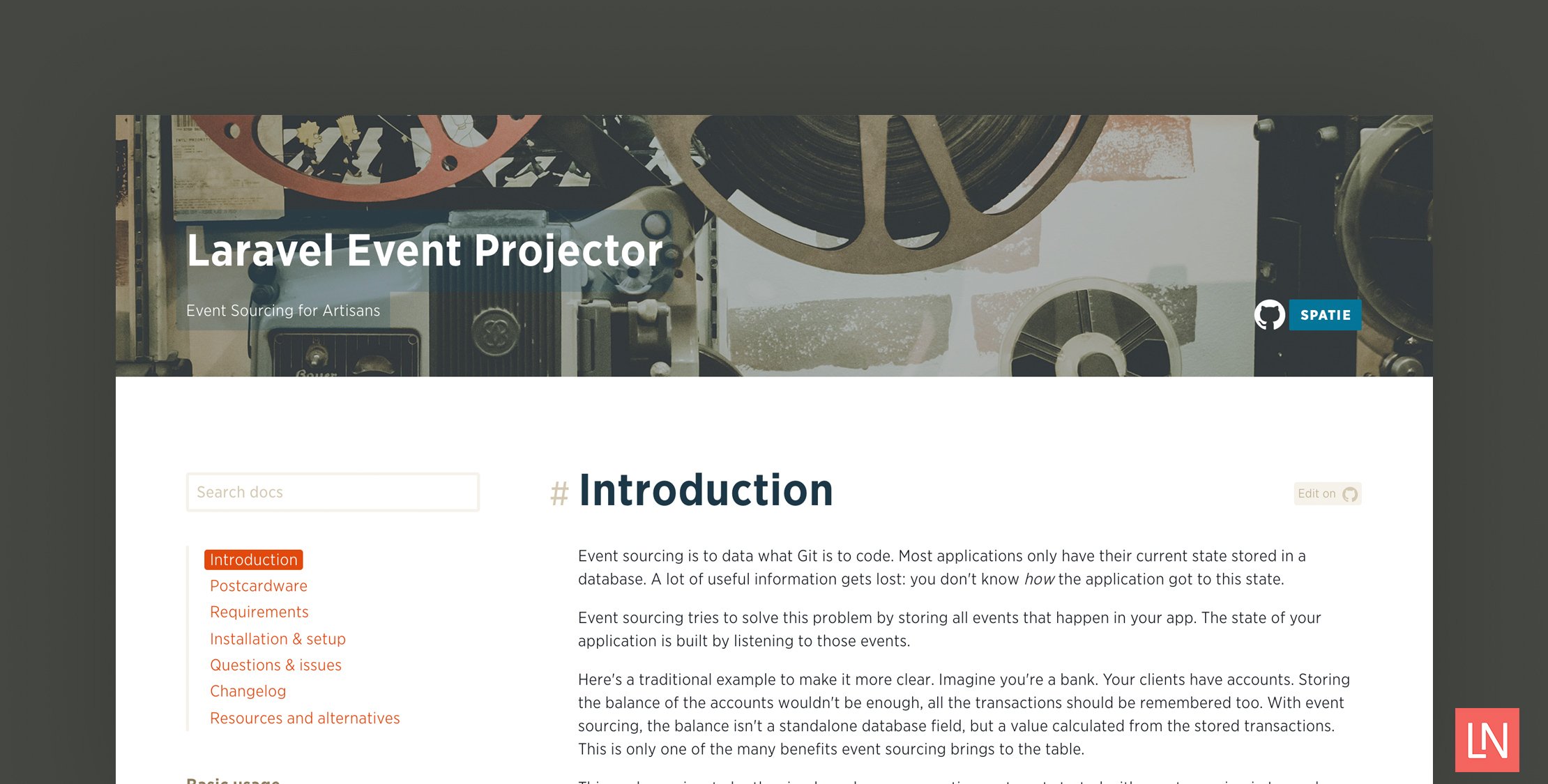 Laravel Event Projector Released image