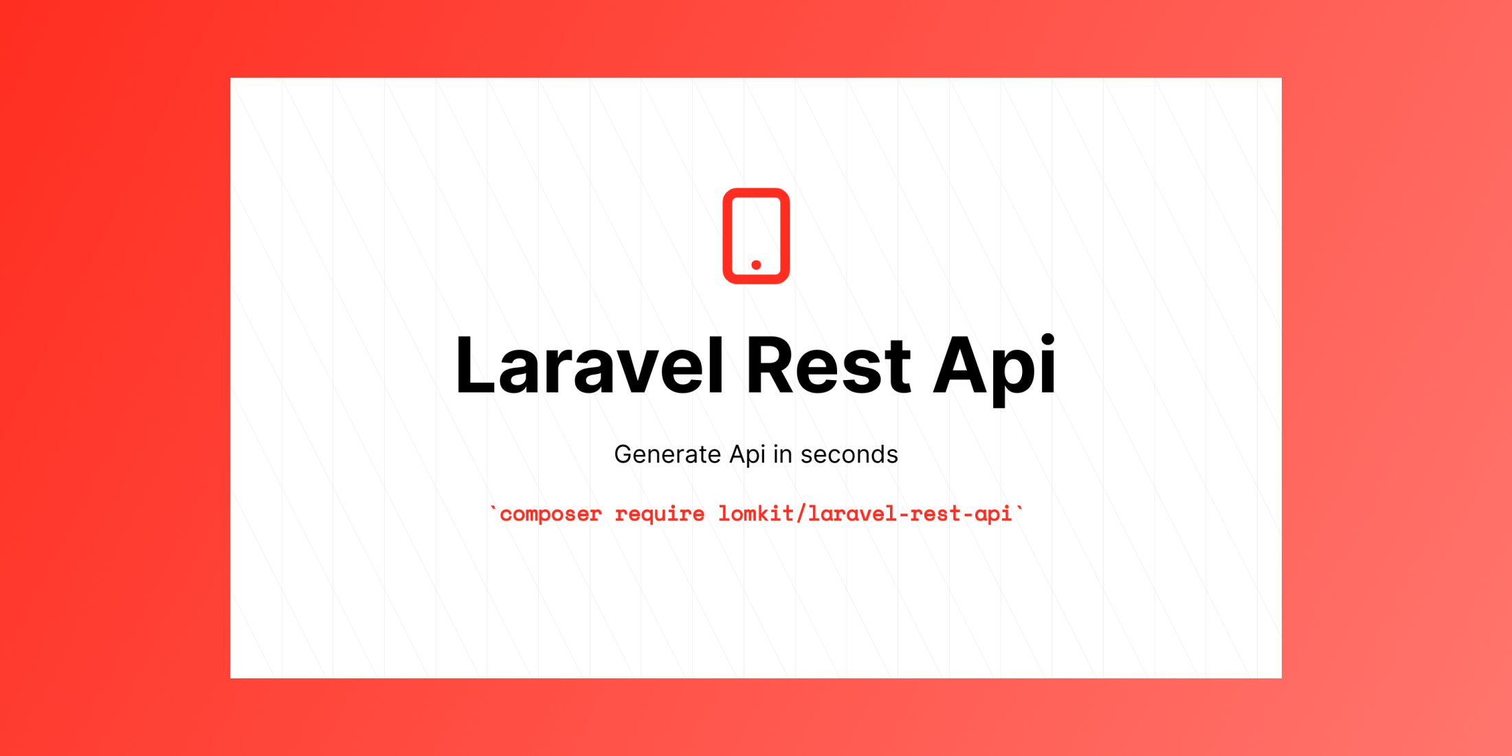 Generate Apis with ease with Laravel Rest Api image