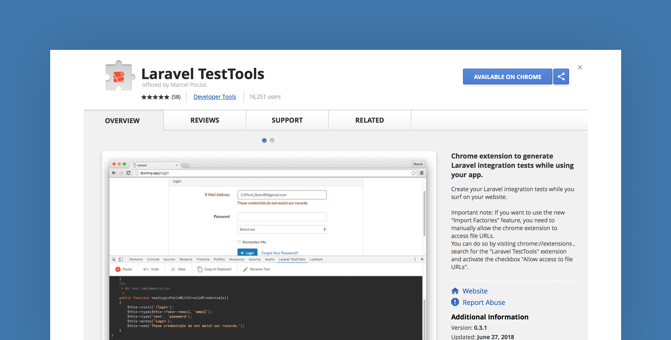 Laravel TestTools Adds Dusk Support image