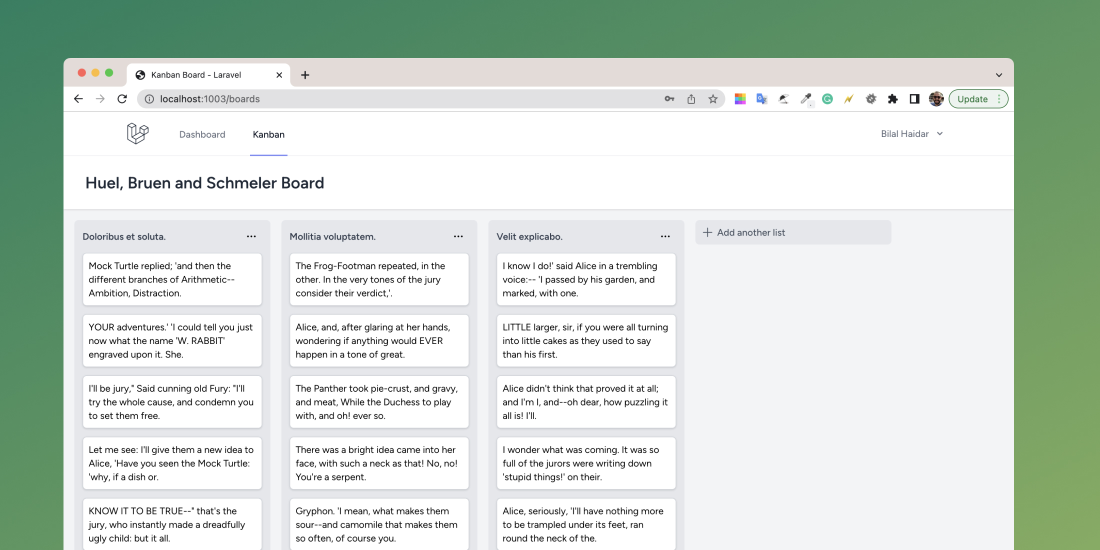 Building a Kanban Board with Laravel and Vue.Draggable image