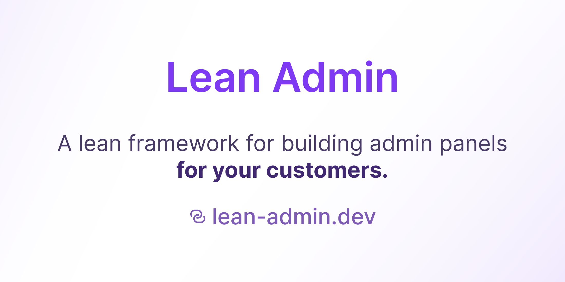 Lean Admin — A custom admin panel framework for Laravel (sponsor) image