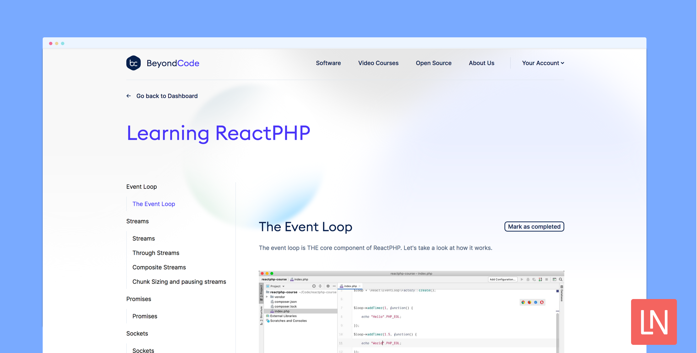 Learning ReactPHP Video Course image