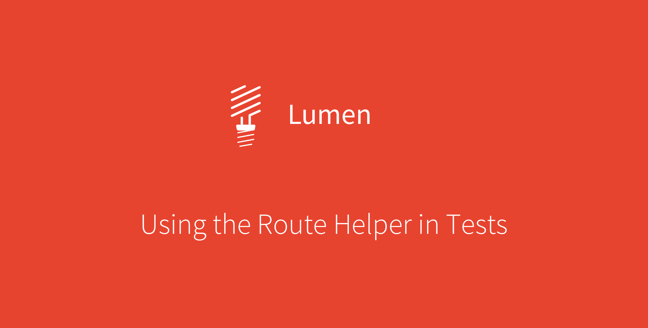 Using Named Routes in a Lumen Test image