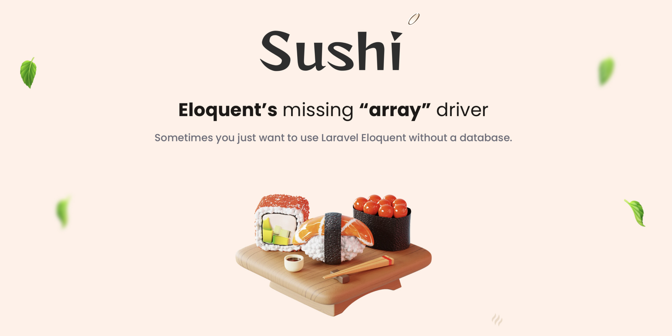 Laravel Sushi gets a new landing page image