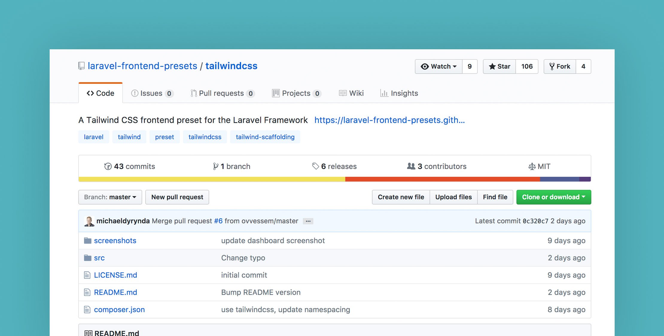 A Tailwind CSS Preset for Laravel 5.5 image