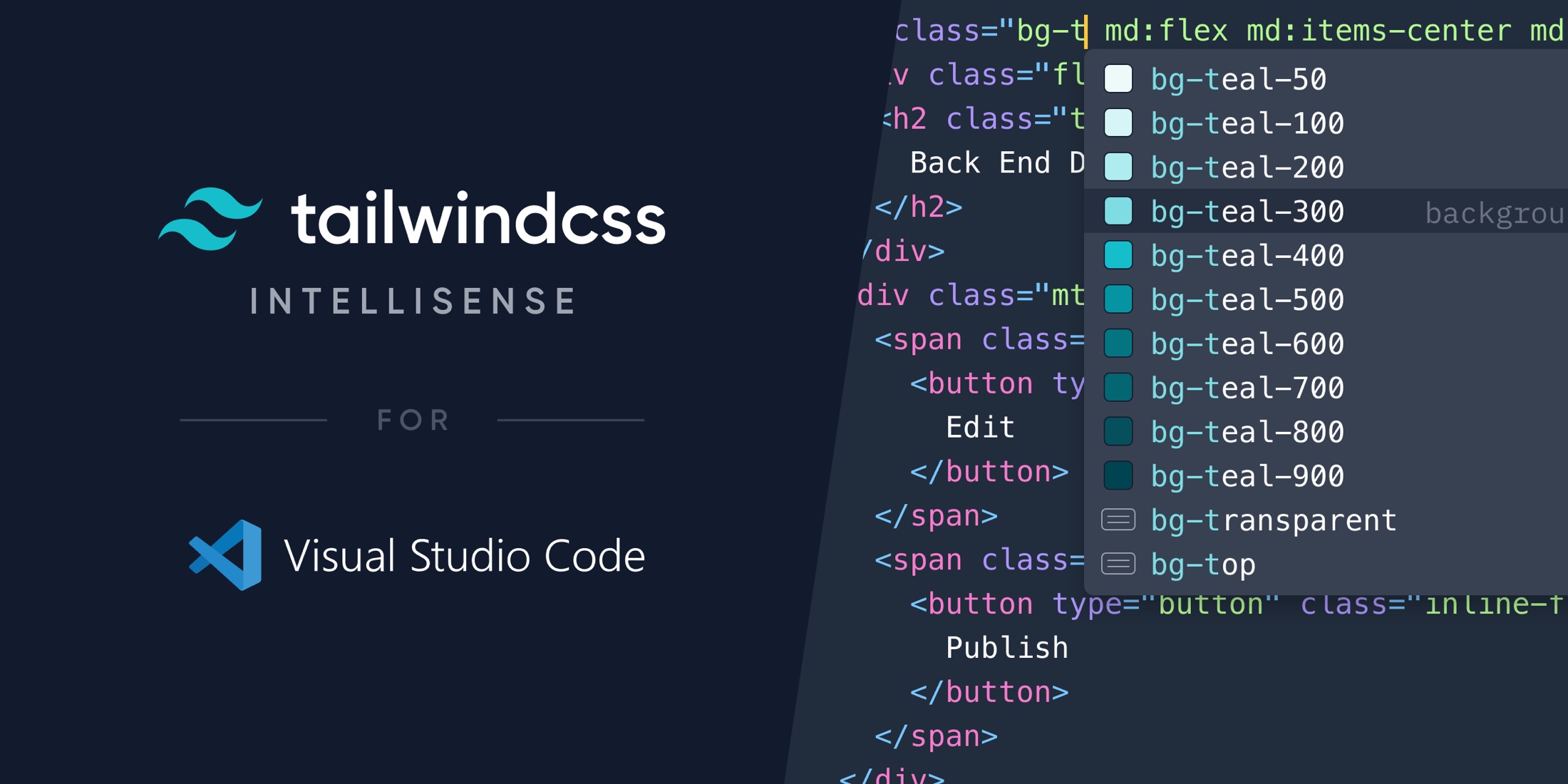 Tailwind CSS IntelliSense image